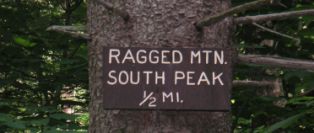 Ragged Mtn trail sign